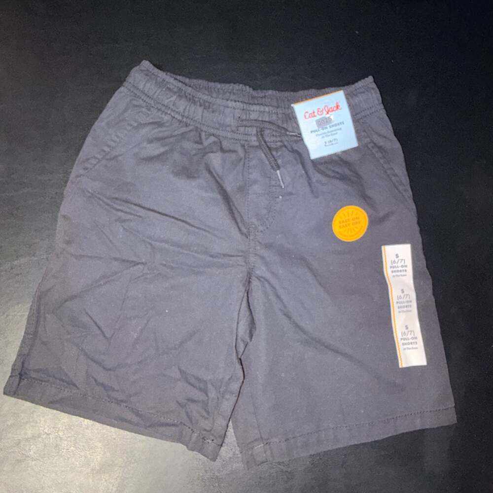 Cat & Jack Boys Pull-On Shorts S(6/7) Light Blue Drawstring Pockets